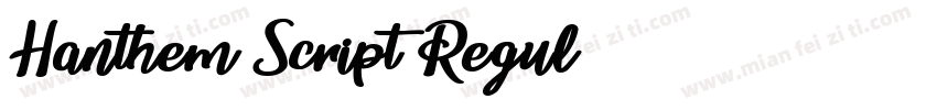 Hanthem Script Regul字体转换